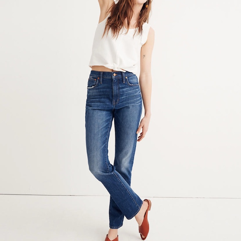 Madewell high-rise slim boyjean